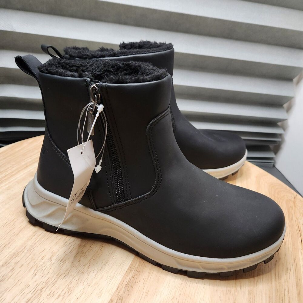 Khombu Winter Side Zip Boots Women’s 7 Black Faux Fur